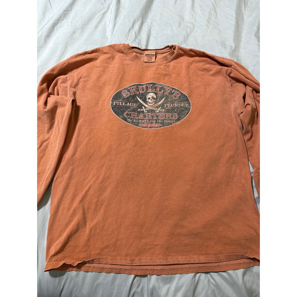 Skully's Charters Pillage & Plunder New Orleans Pirate‎ Graphic Long Sleeve